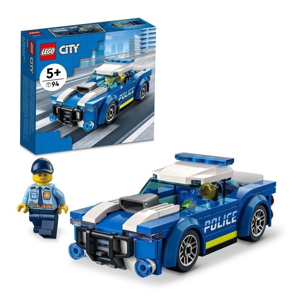 2022 LEGO City 60312 Police Car 94-Piece Toy with Officer Minifigure for Kids 5+